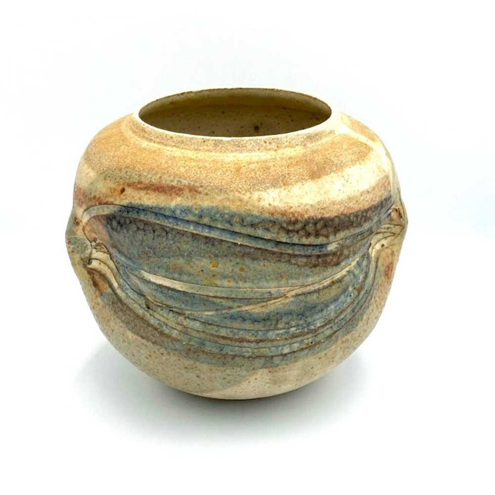 Vintage Depot Creek Studio Stoneware Art Pottery Vase MCM Abstract Artsy